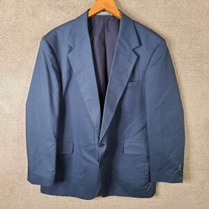 Vintage Haggar‎ Jacket Mens 46L Blue Casual Wear Blazer 2 Btn Suit Coat USA
